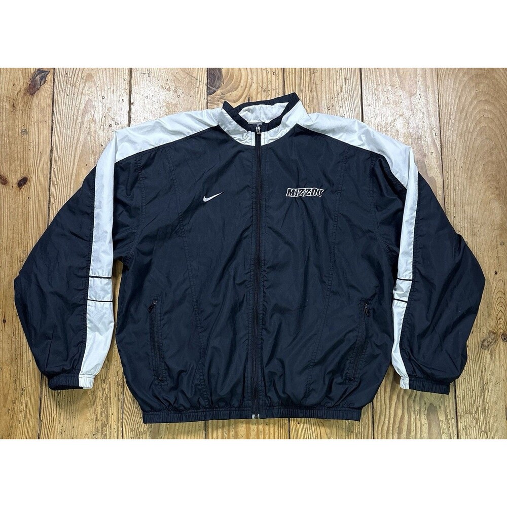 Vintage Nike Missouri Tigers Pullover Windbreaker Jacket Mens Large Mizzou Lined
